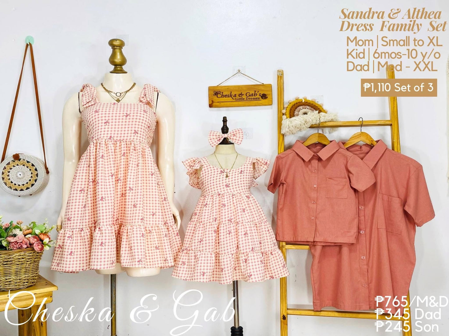Sandra & Althea Family Set - Plaid