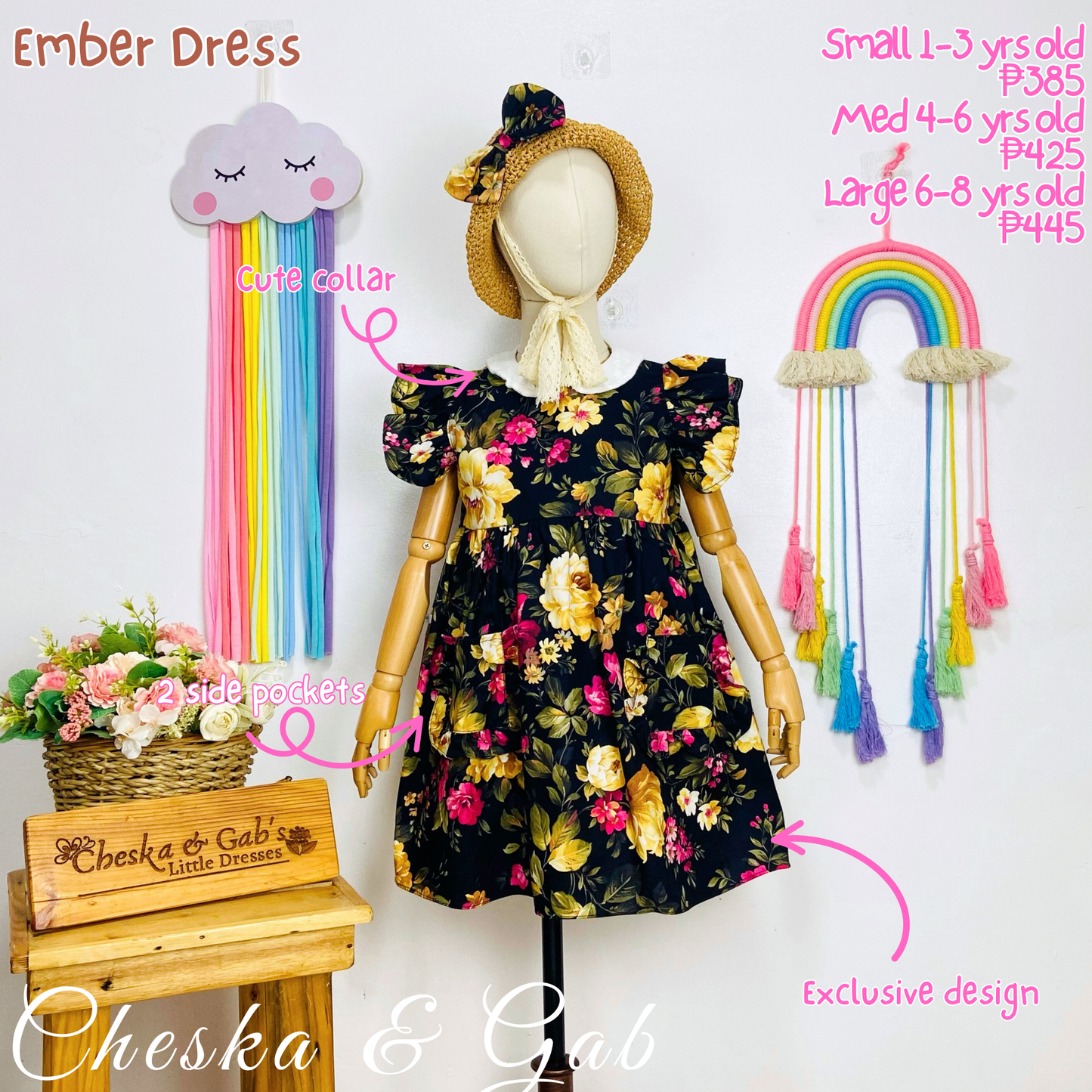 Ember Dress - Korean Cotton - Suitable ages 1-8