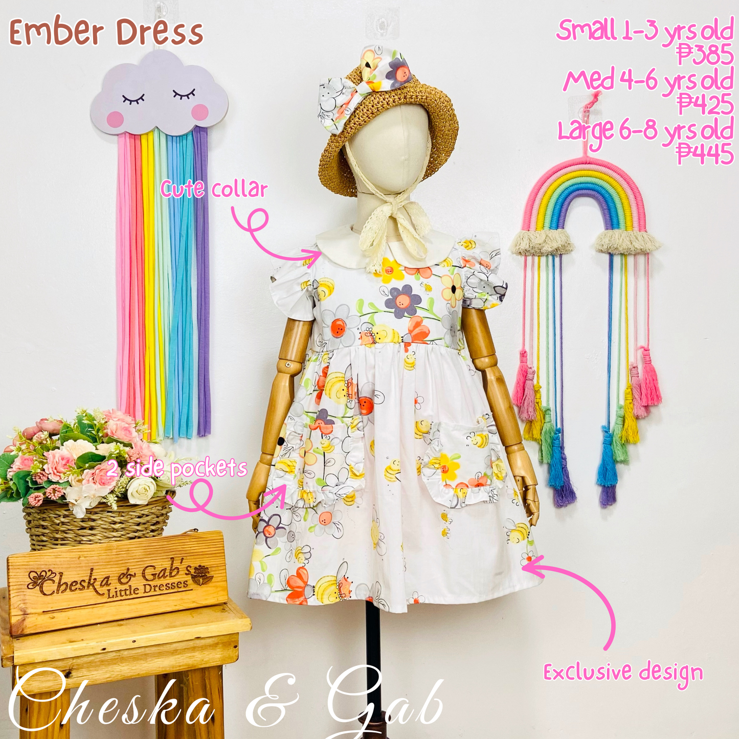 Ember Dress - Korean Cotton - Suitable ages 1-8