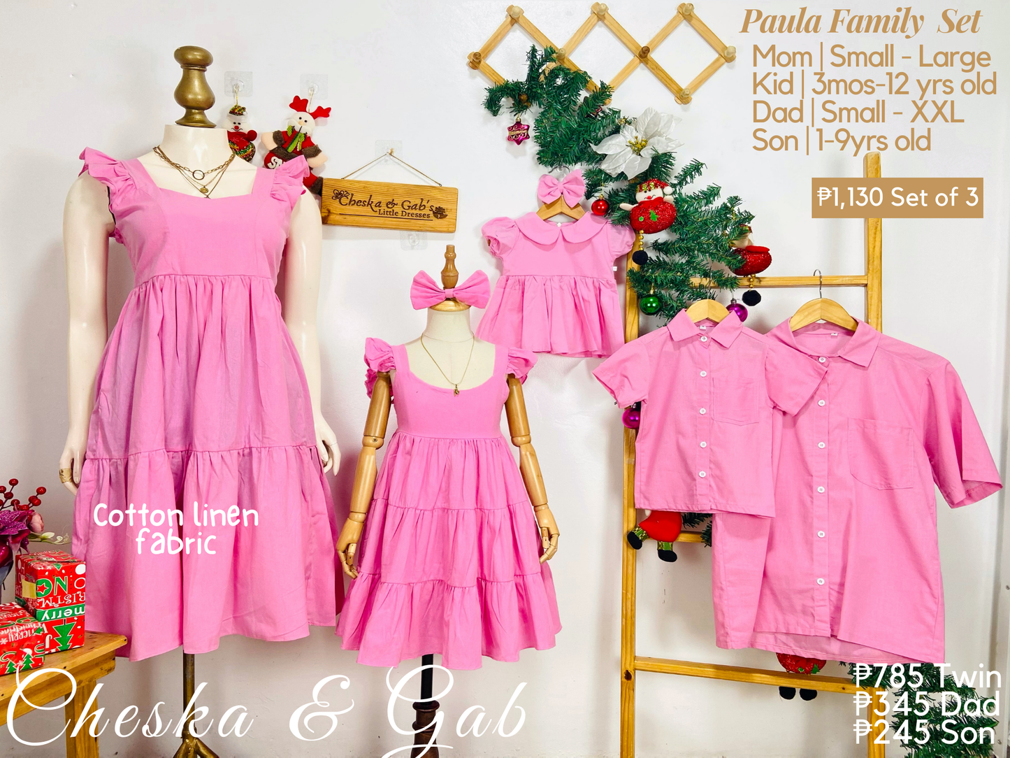 Paula Family Set - Cotton Linen