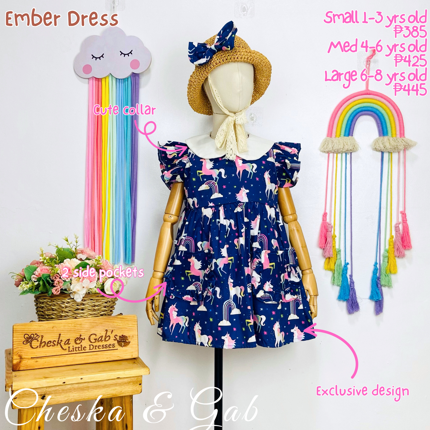 Ember Dress - Korean Cotton - Suitable ages 1-8