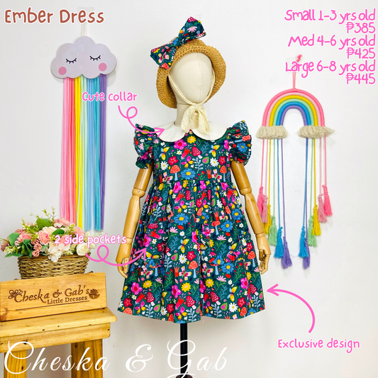 Ember Dress - Korean Cotton - Suitable ages 1-8