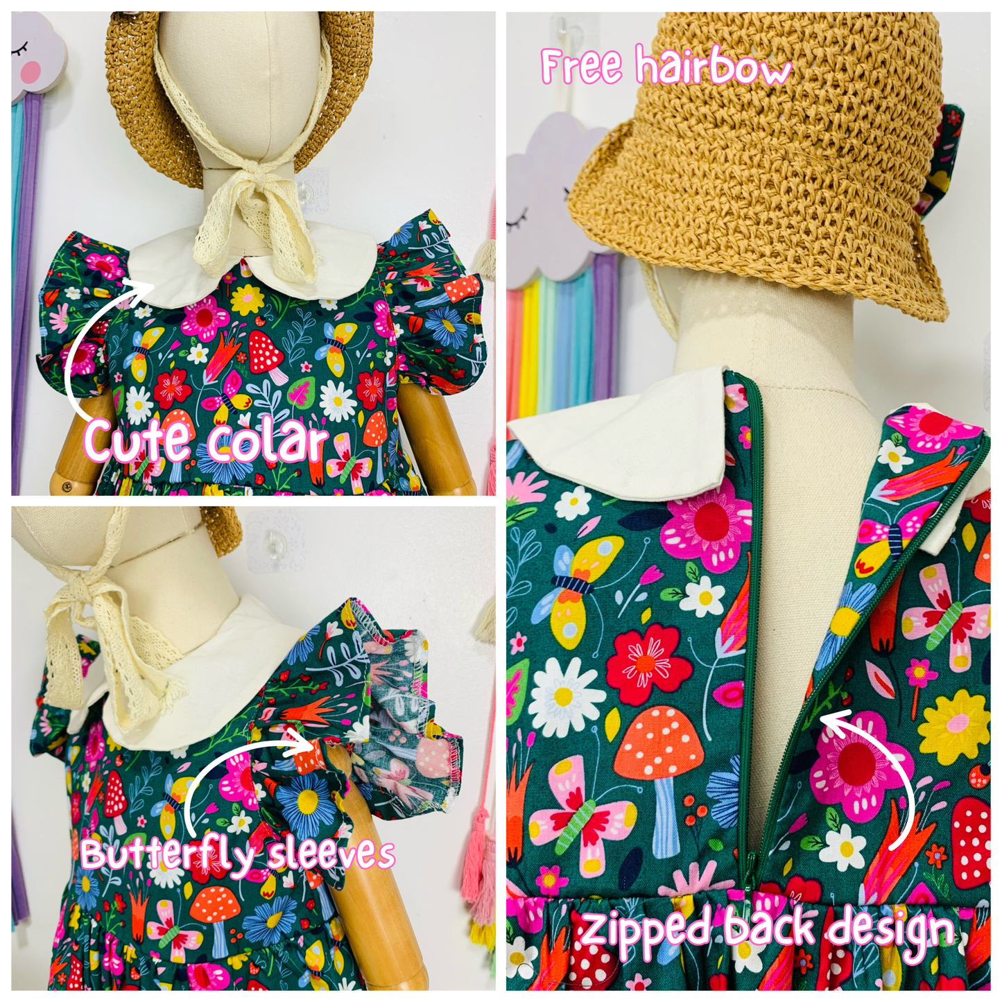 Ember Dress - Korean Cotton - Suitable ages 1-8
