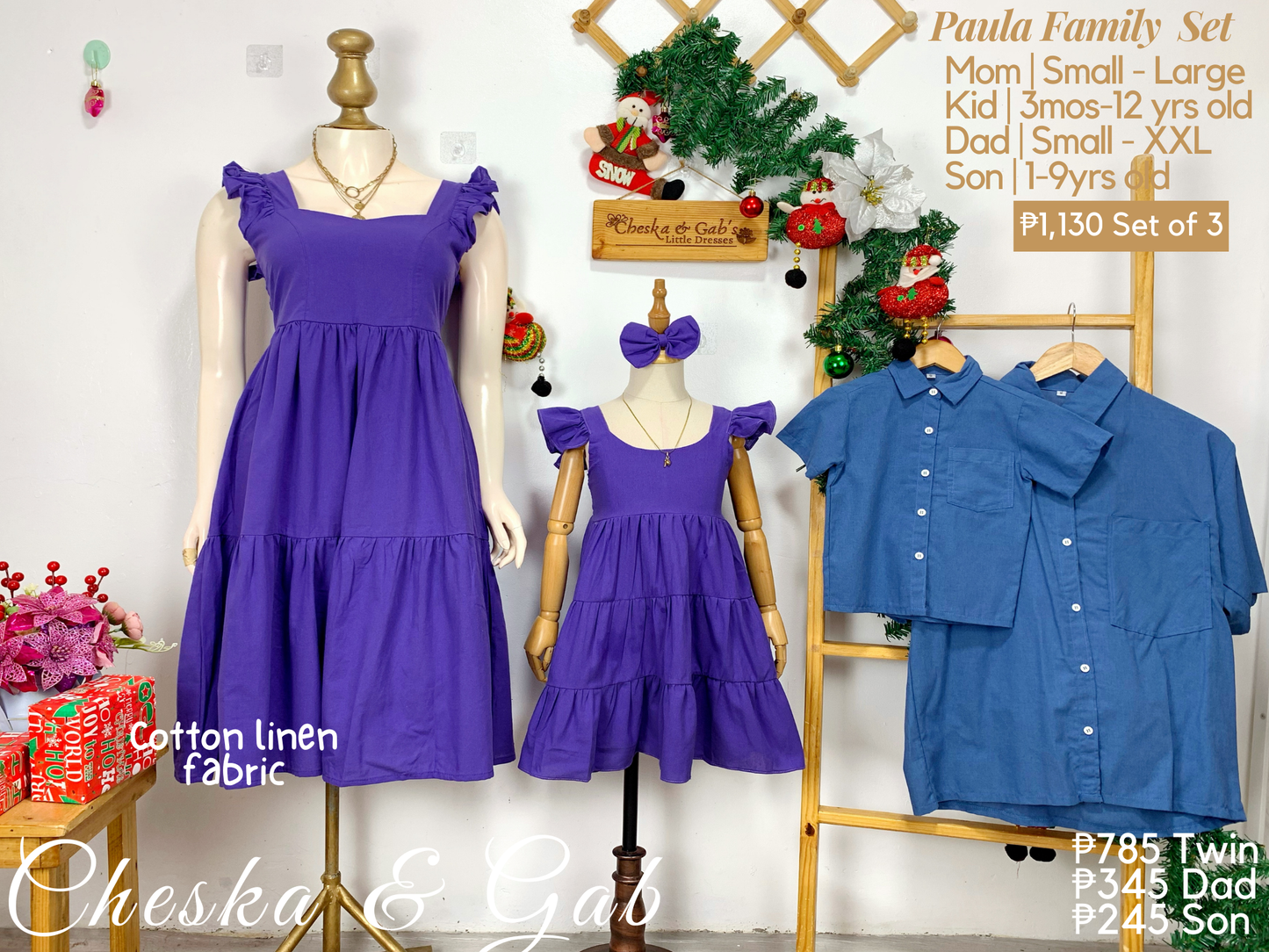 Paula Family Set - Cotton Linen