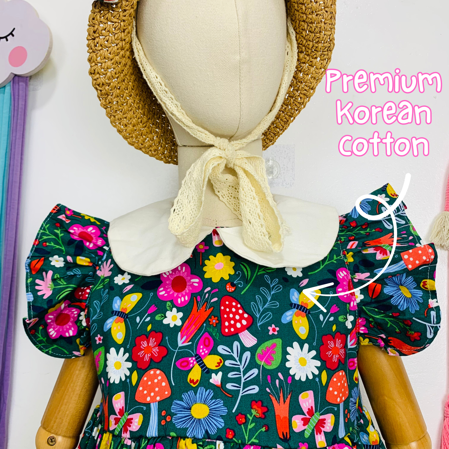 Ember Dress - Korean Cotton - Suitable ages 1-8