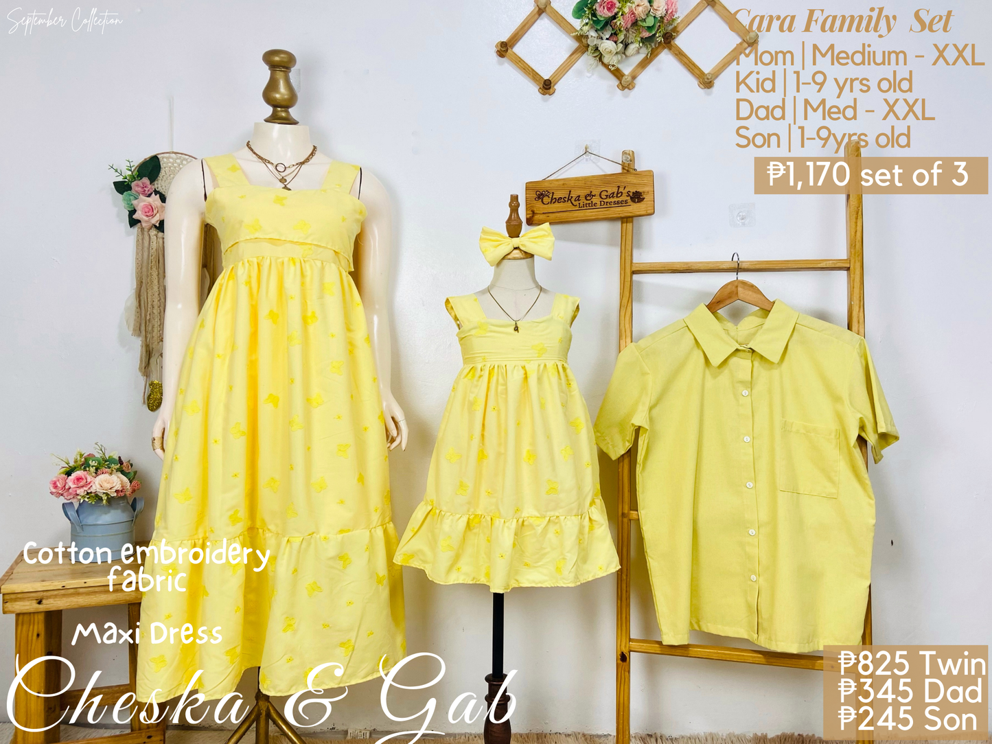 Cara Family Set - Premium Eyelet Fabric