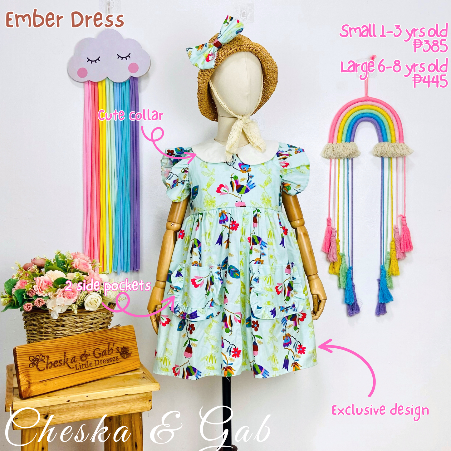 Ember Dress - Korean Cotton - Suitable ages 1-8