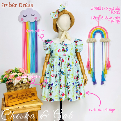 Ember Dress - Korean Cotton - Suitable ages 1-8