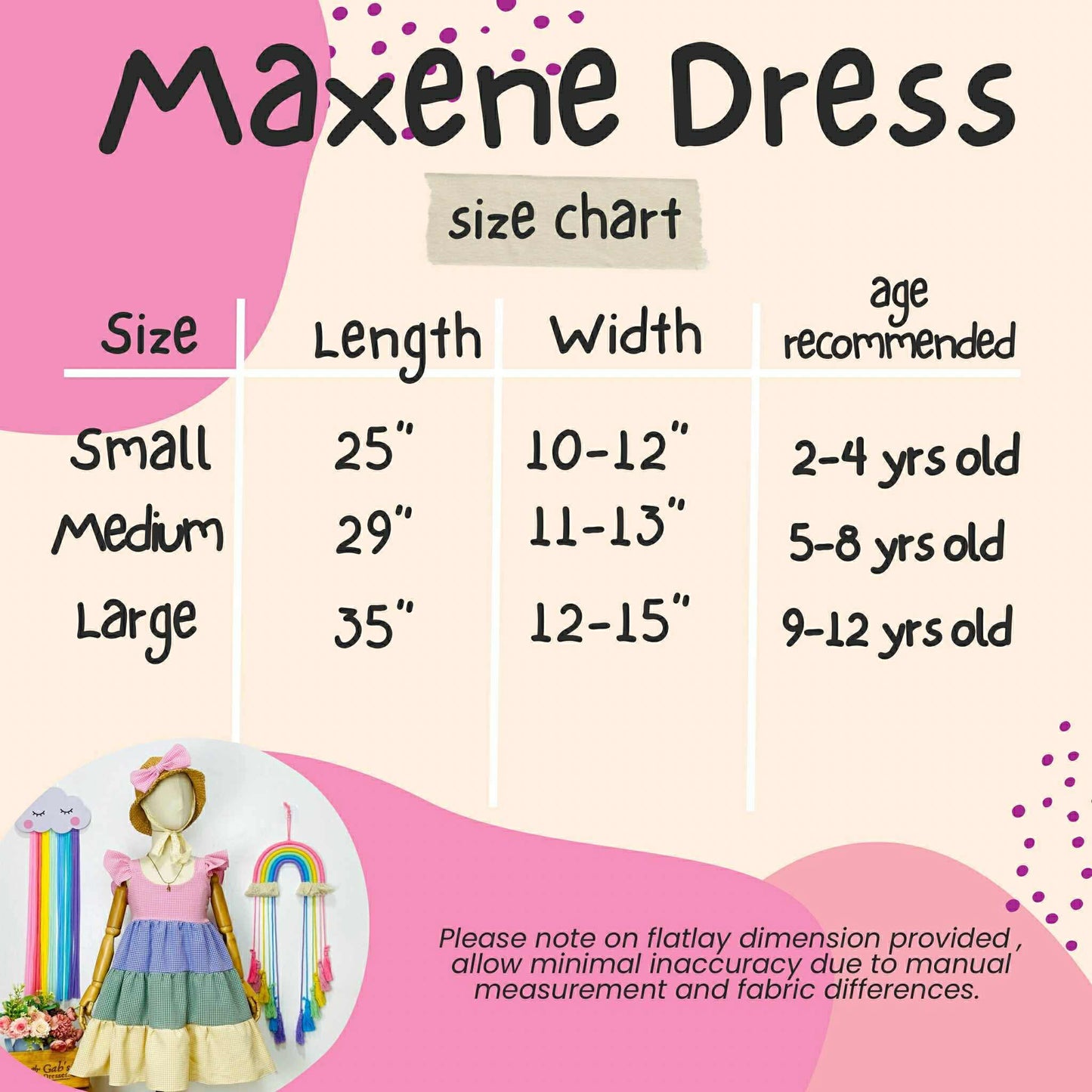 Maxene Dress - Pastel Bloom Checkered (New Collection)