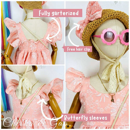Ella Dress - Brocade (Big Flower)
