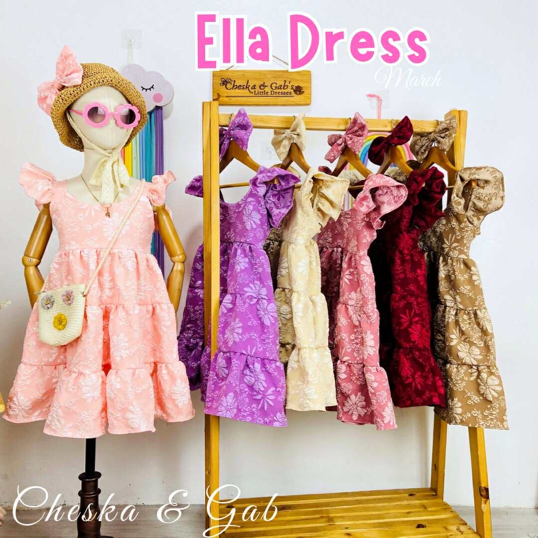 Ella Dress - Brocade (Big Flower)