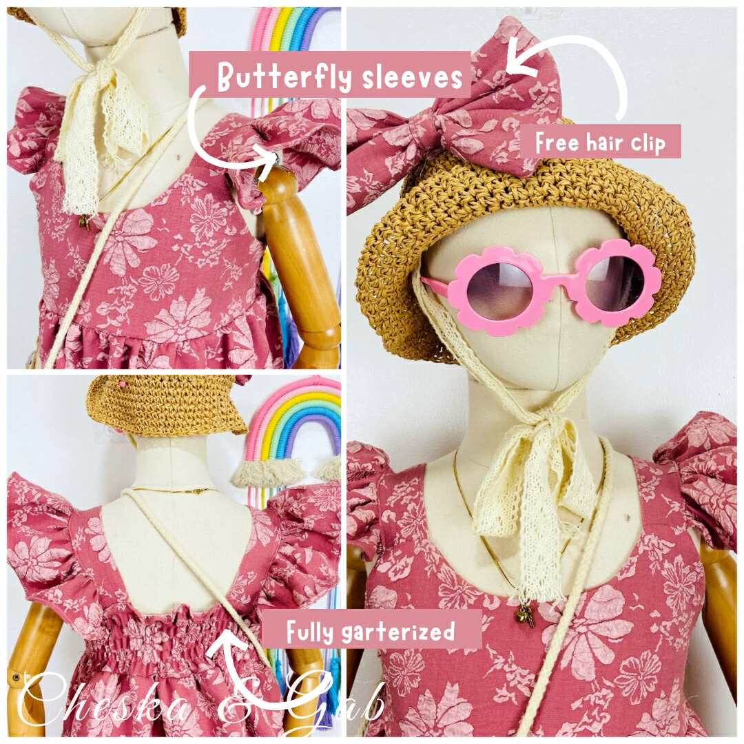 Ella Dress - Brocade (Big Flower)