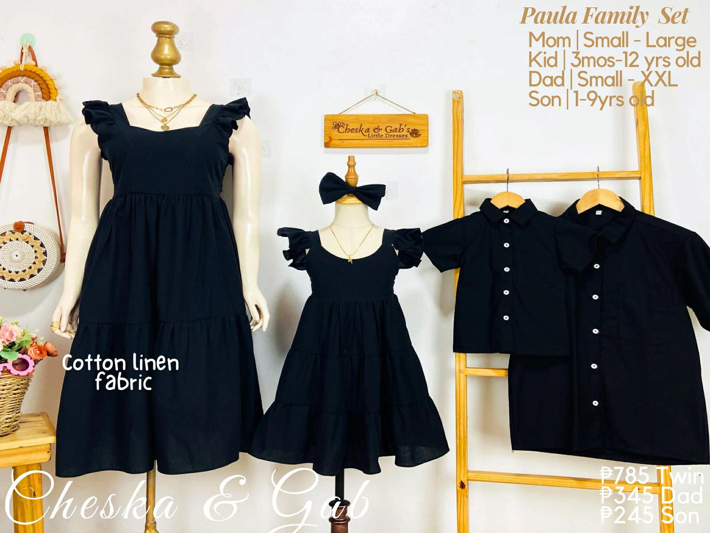 Paula Family Set - Cotton Linen