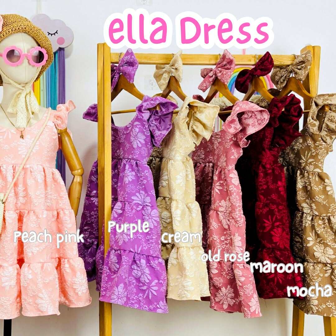 Ella Dress - Brocade (Big Flower)