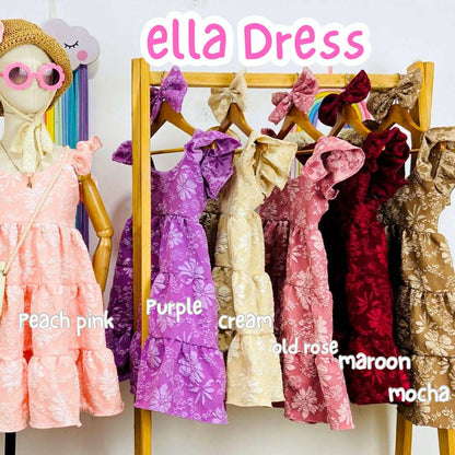 Ella Dress - Brocade (Big Flower)