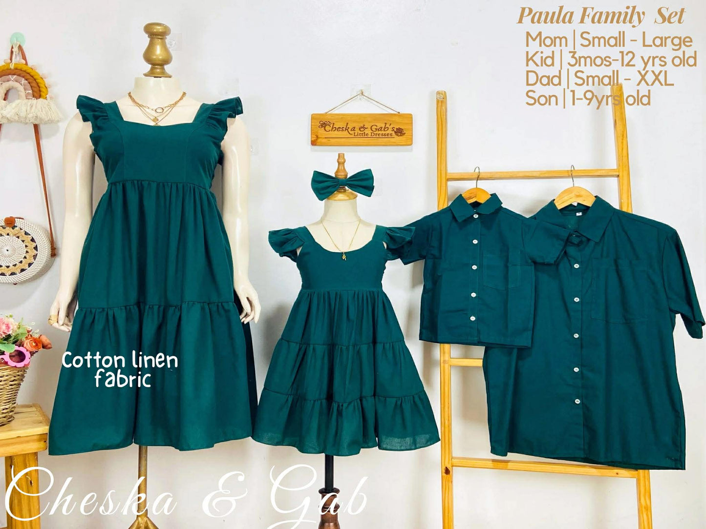 Paula Family Set - Cotton Linen