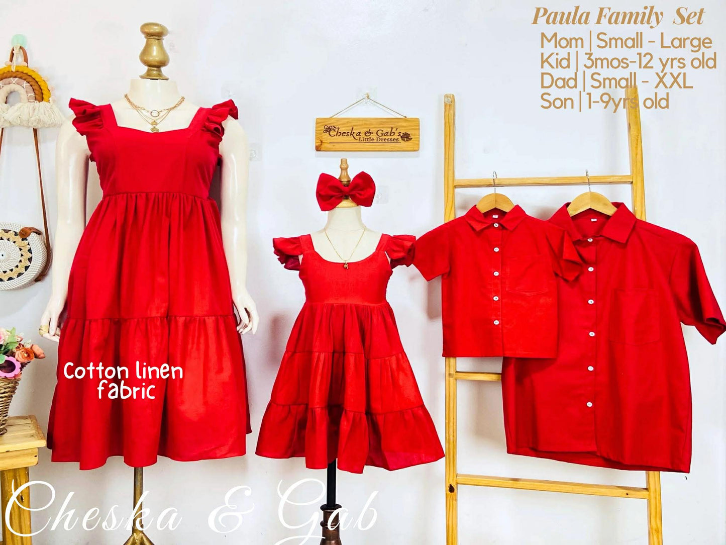 Paula Family Set - Cotton Linen