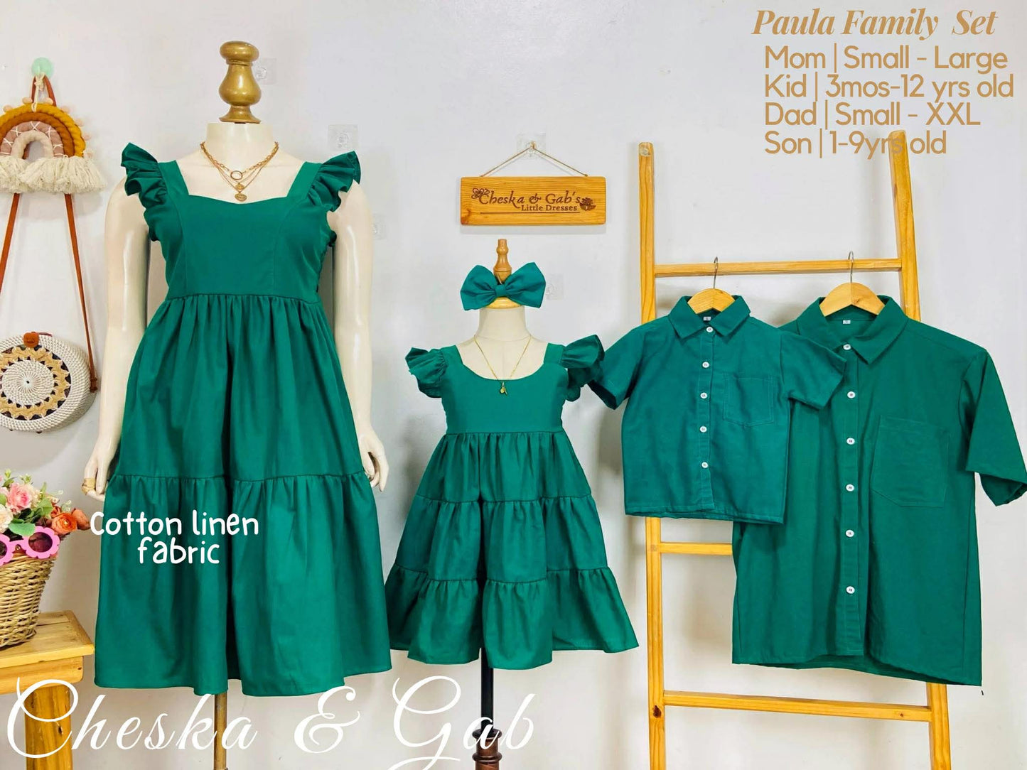 Paula Family Set - Cotton Linen