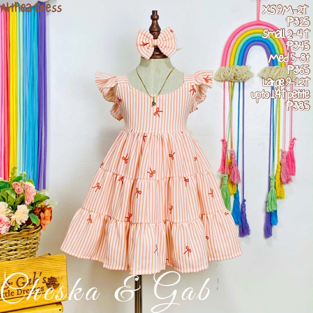 Althea Stripe Bow Dress