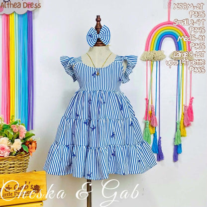 Althea Stripe Bow Dress