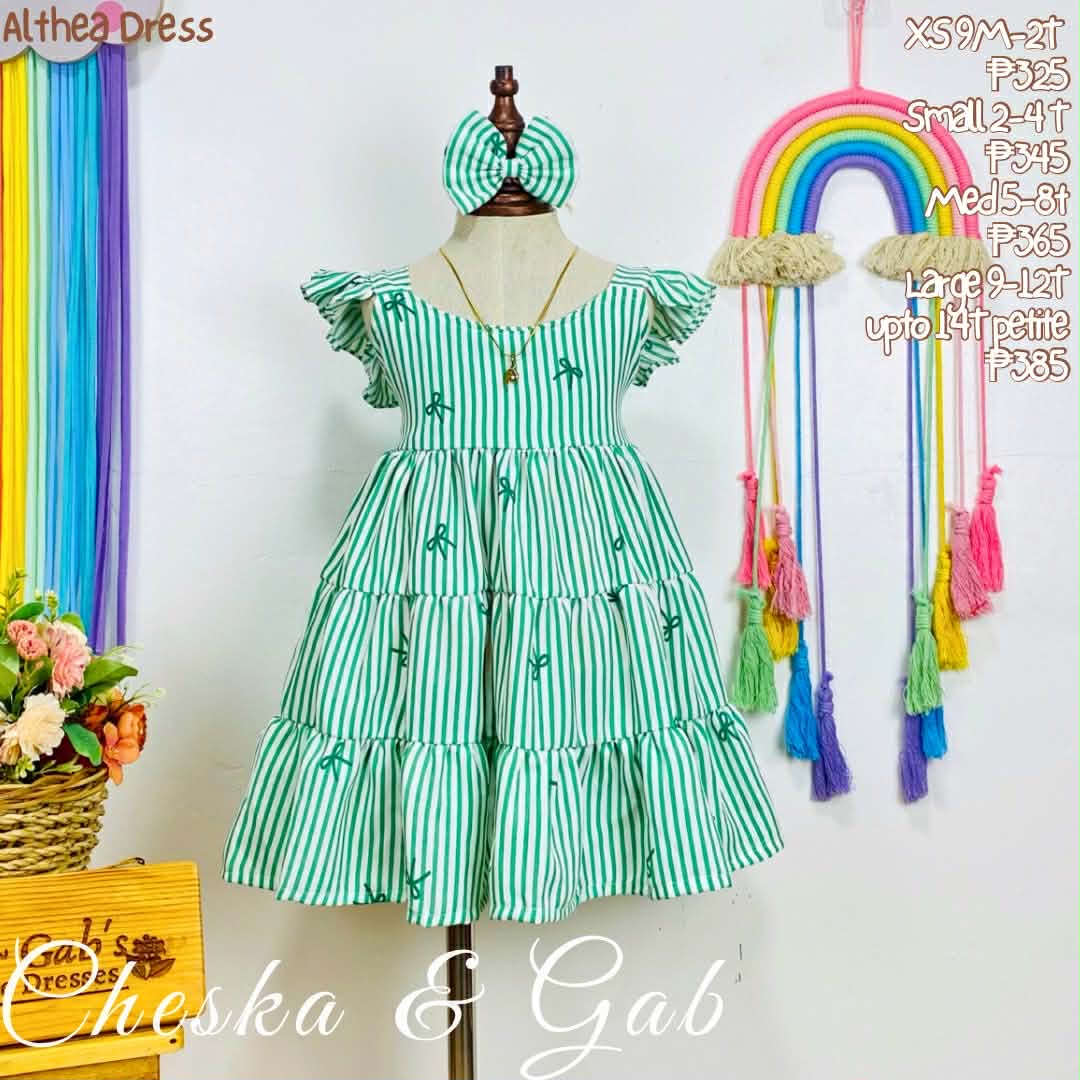 Althea Stripe Bow Dress