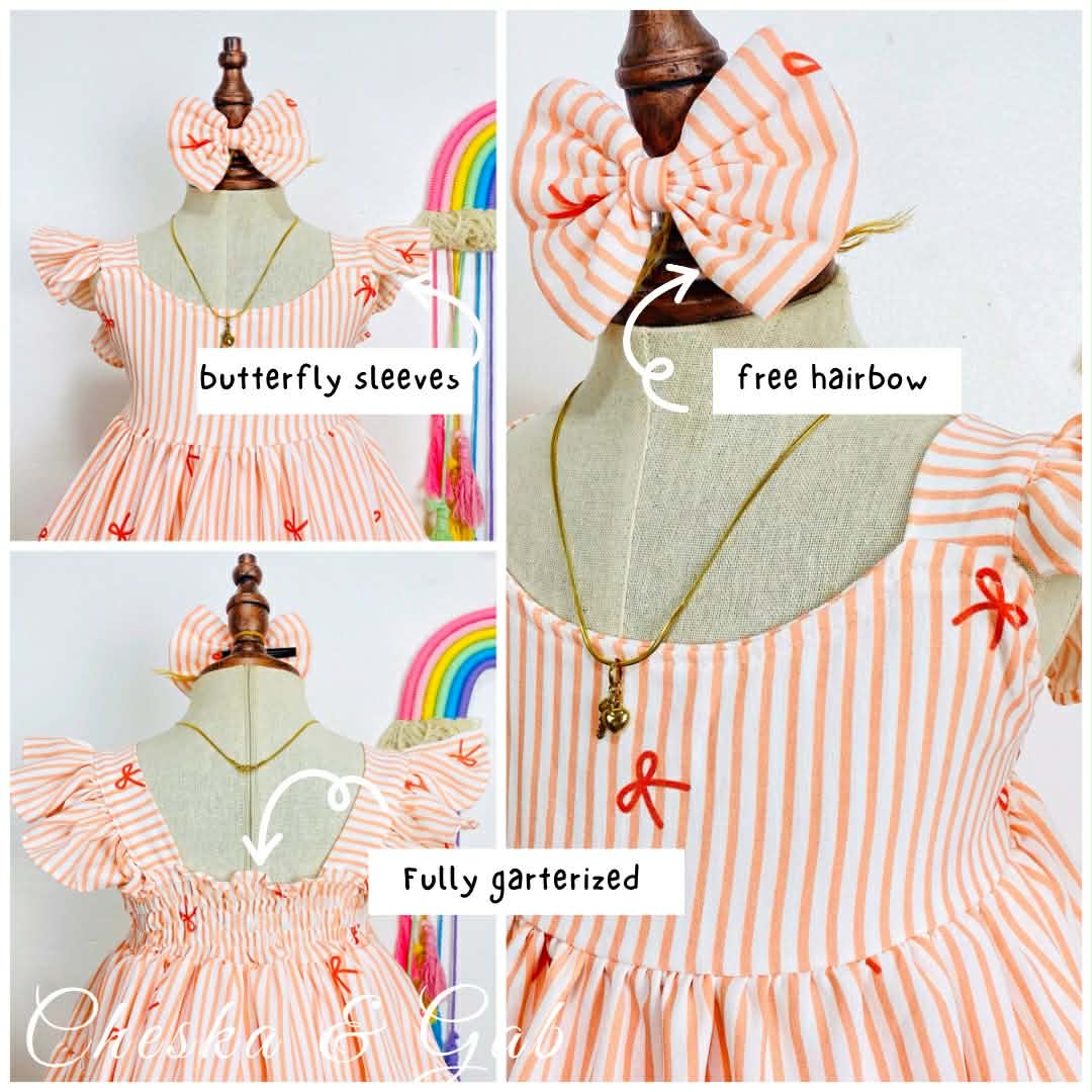 Althea Stripe Bow Dress