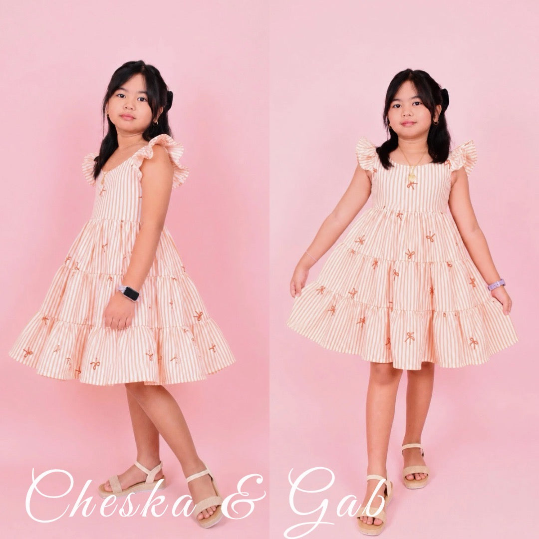 Althea Stripe Bow Dress
