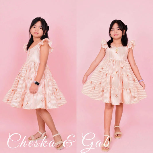 Althea Stripe Bow Dress