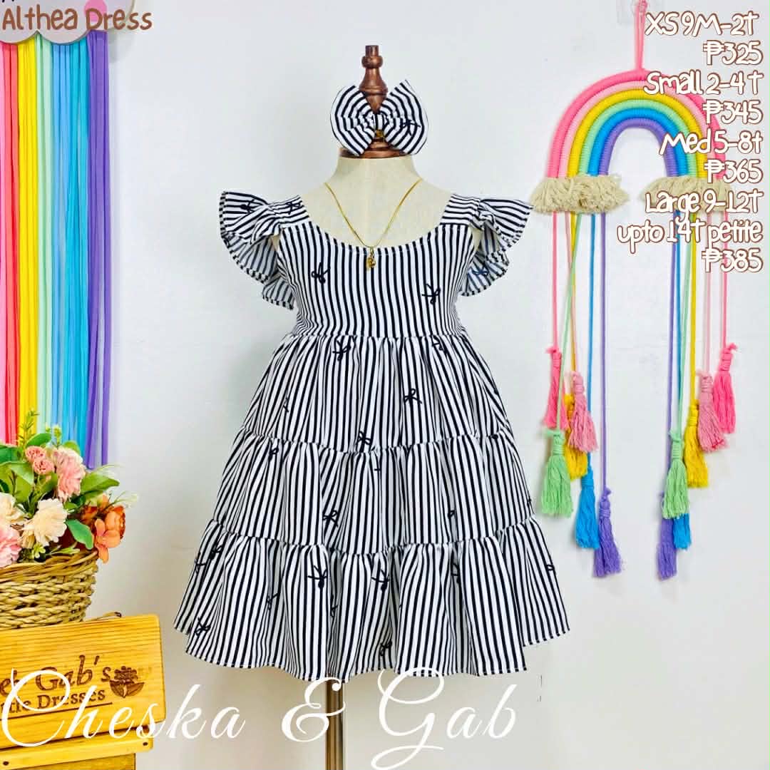 Althea Stripe Bow Dress