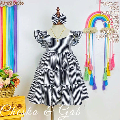 Althea Stripe Bow Dress
