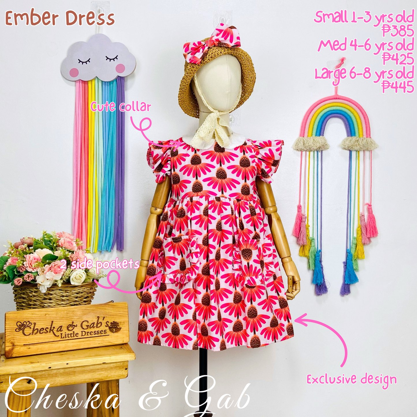 Ember Dress - Korean Cotton - Suitable ages 1-8
