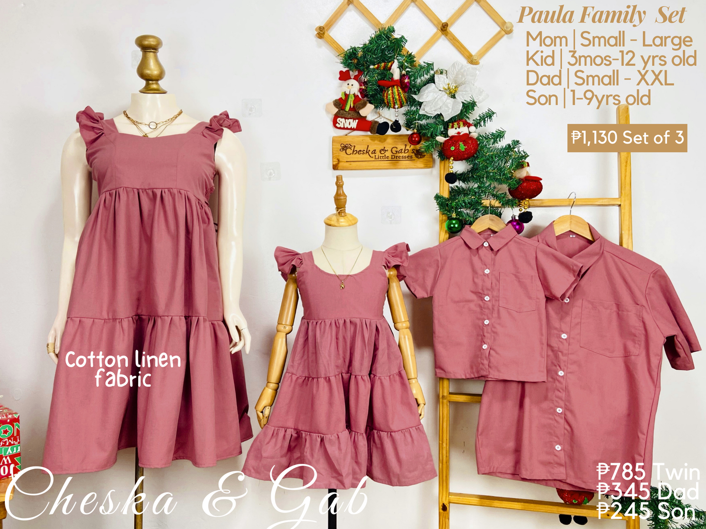 Paula Family Set - Cotton Linen