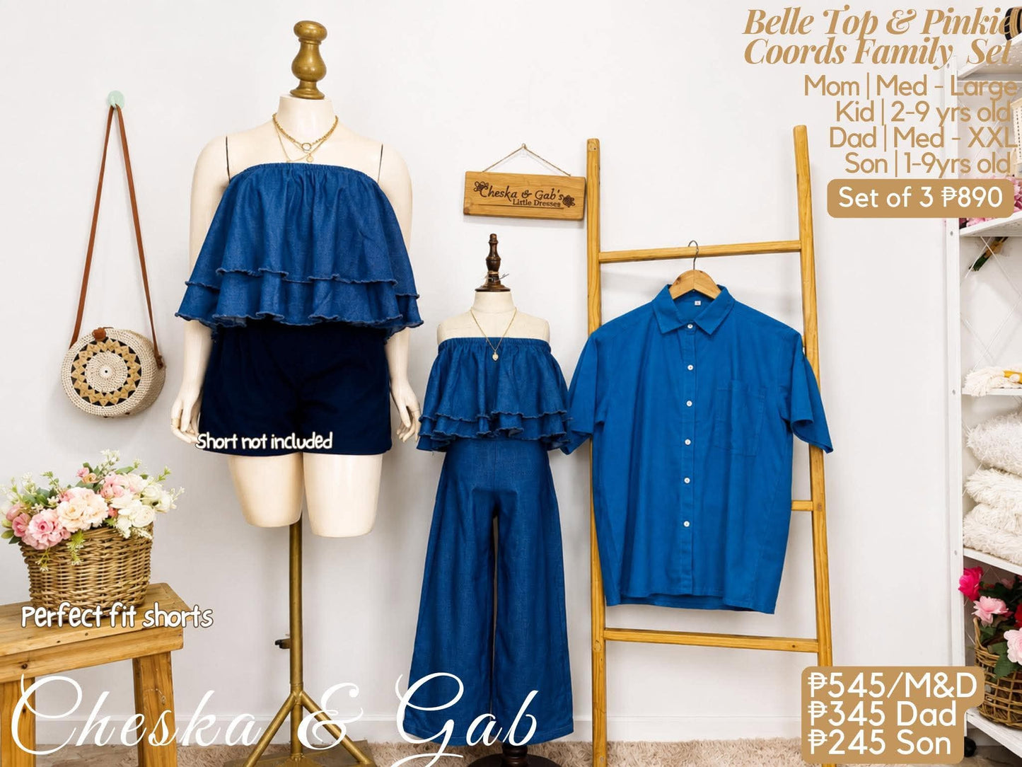 Belle Top & Pinkie Coordinates Family Set