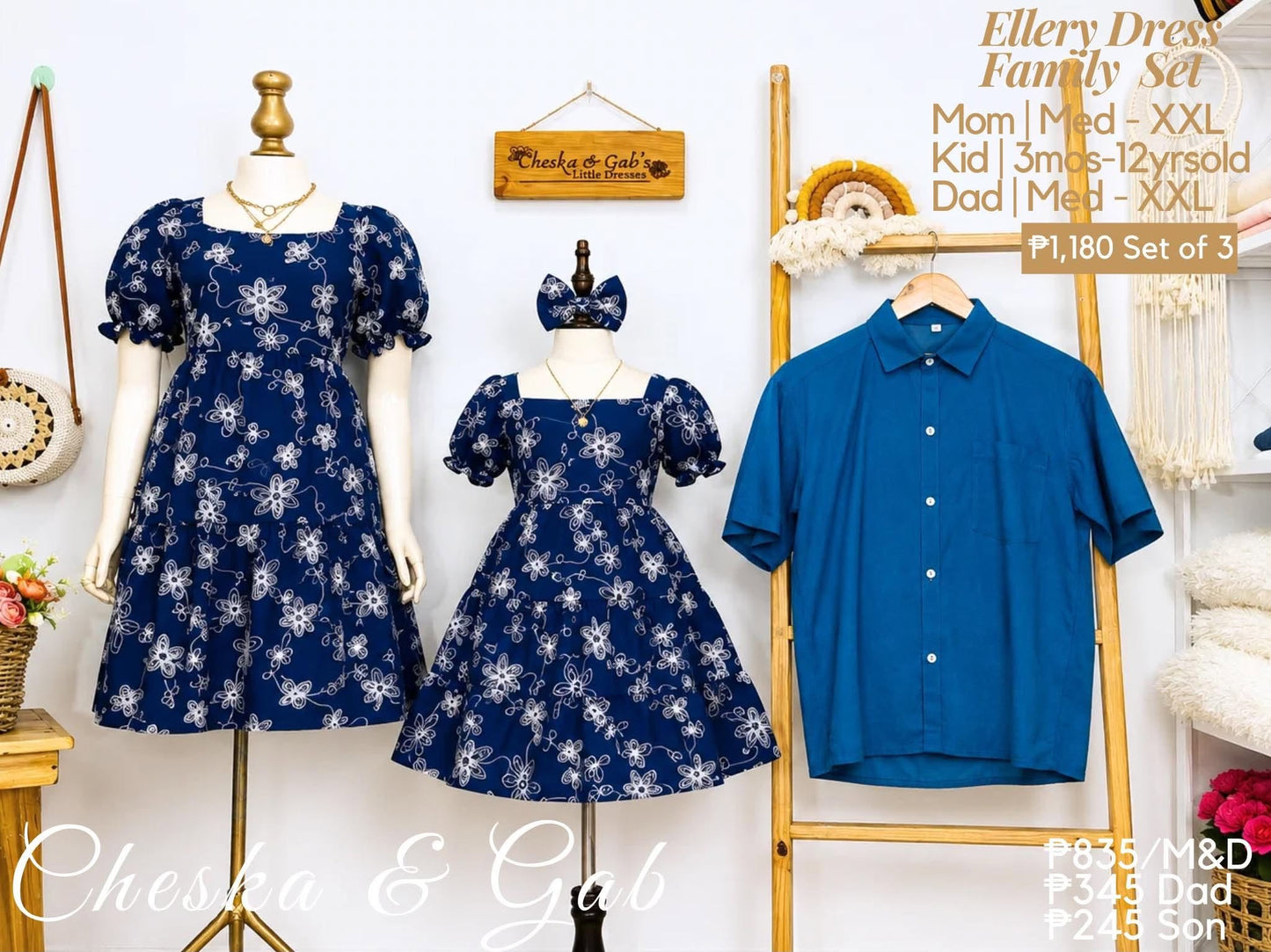 YSAI +  EMBRO DRESS FAMILY SET