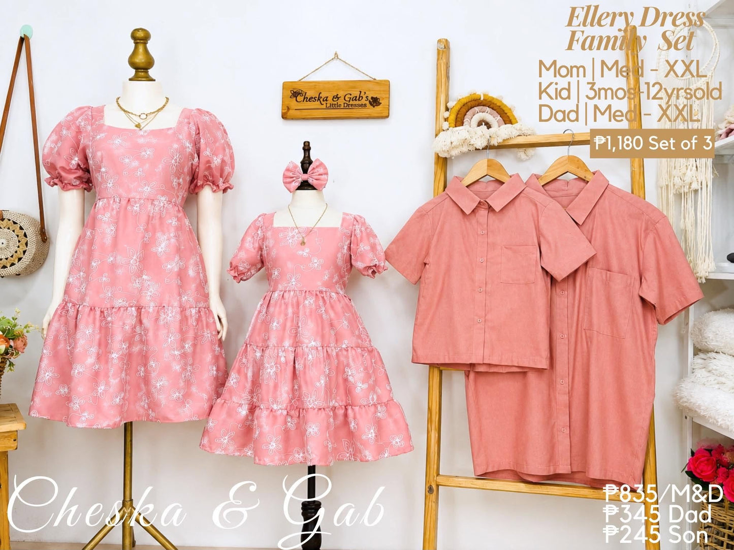 YSAI +  EMBRO DRESS FAMILY SET