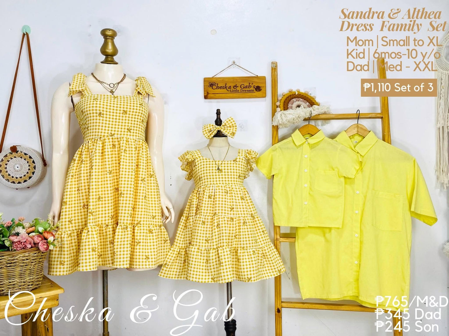 Sandra & Althea Family Set - Plaid