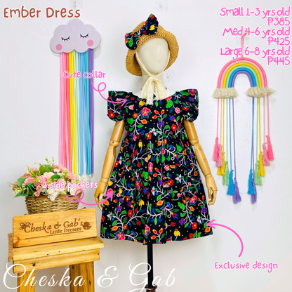Ember Dress - Korean Cotton - Suitable ages 1-8