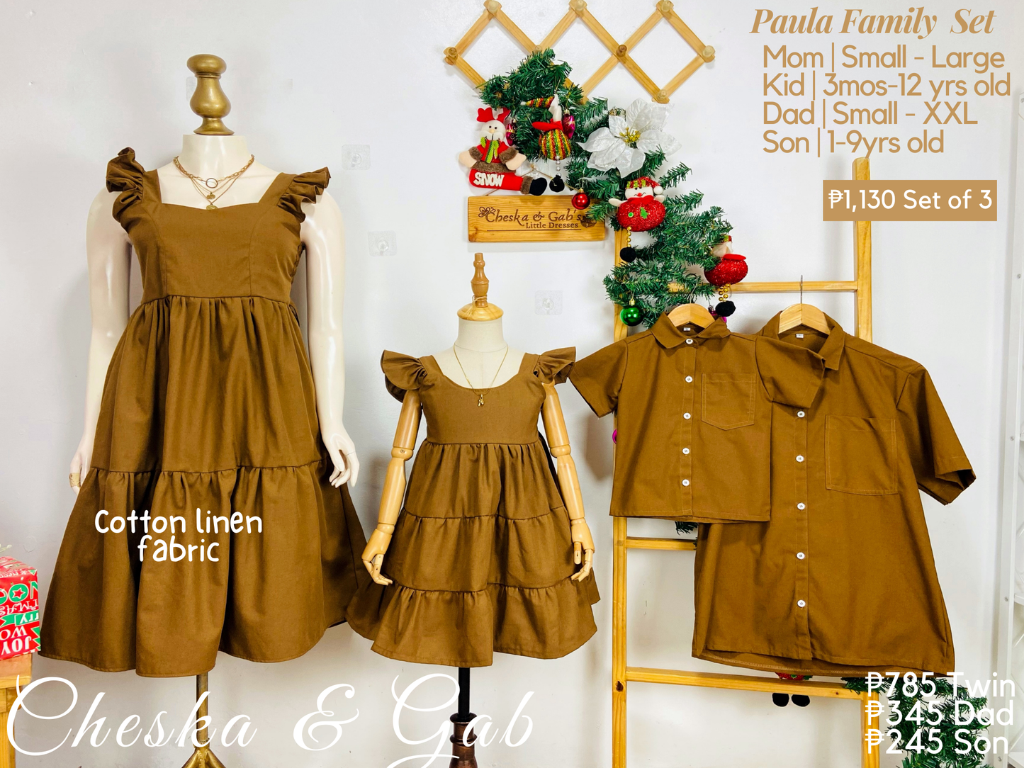 Paula Family Set - Cotton Linen