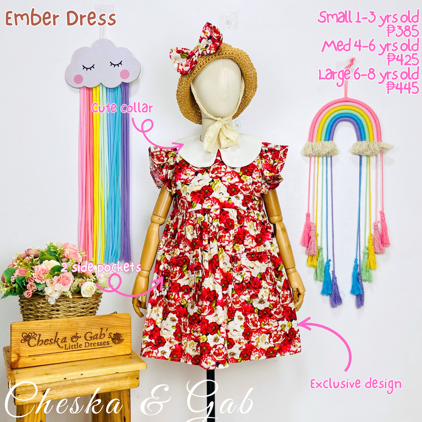 Ember Dress - Korean Cotton - Suitable ages 1-8