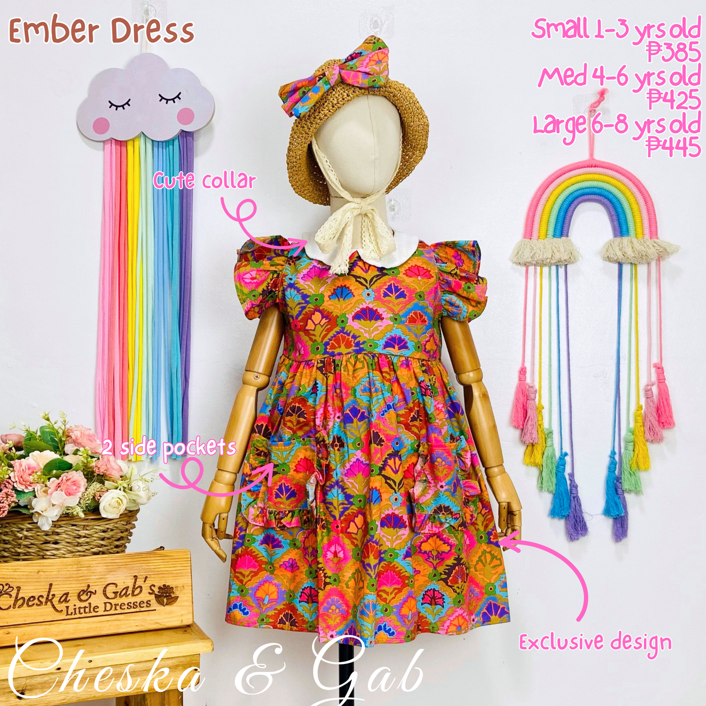 Ember Dress - Korean Cotton - Suitable ages 1-8