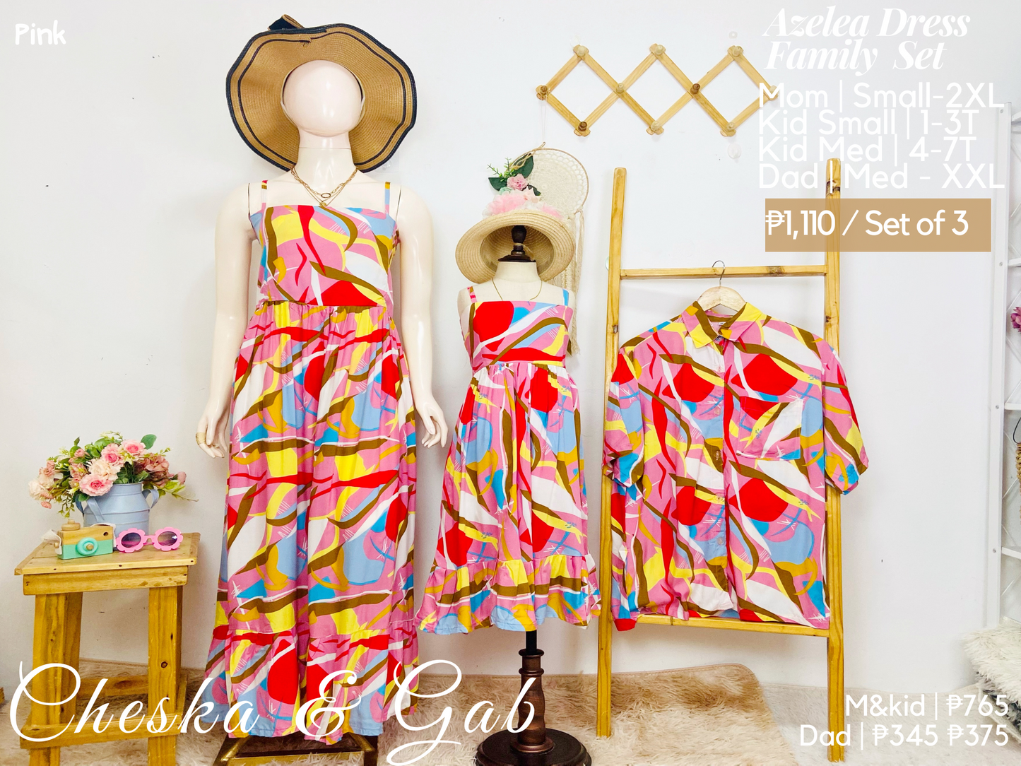 Azelea Family Set - Challis Printed
