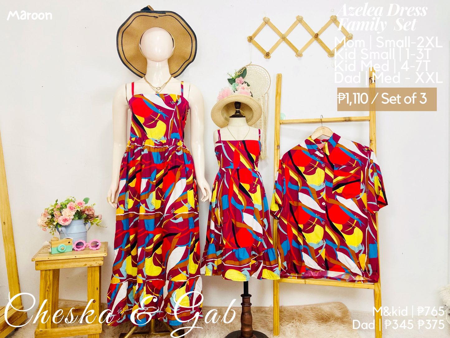 Azelea Family Set - Challis Printed