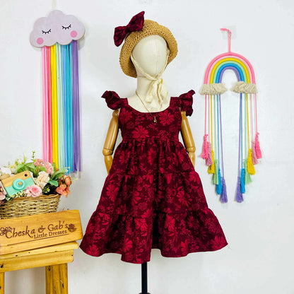 Ella Dress - Brocade (Big Flower)