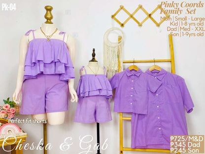 Pinkie Coordinates Family Set - Shorts
