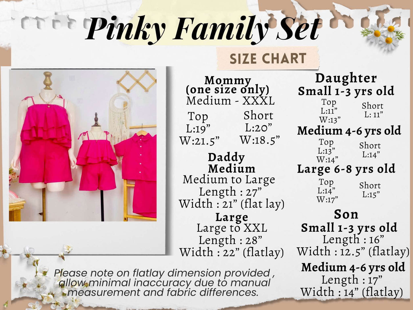 Pinkie Coordinates Family Set - Shorts