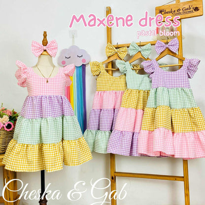 Maxene Dress - Pastel Bloom Checkered (New Collection)