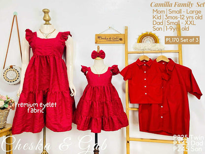 Camilla Family Set - Premium Eyelet Fabric